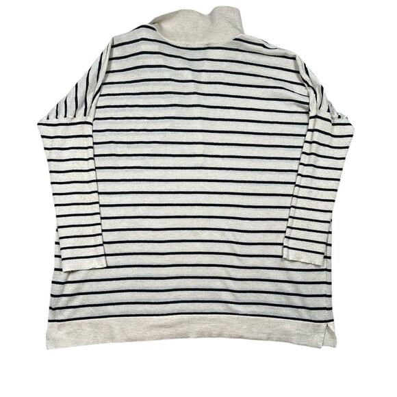 Tuckernuck Clayton Knit Polo Sweater Sz M/L Ivory Navy Nautical Stripe Pullover - Picture 2 of 7